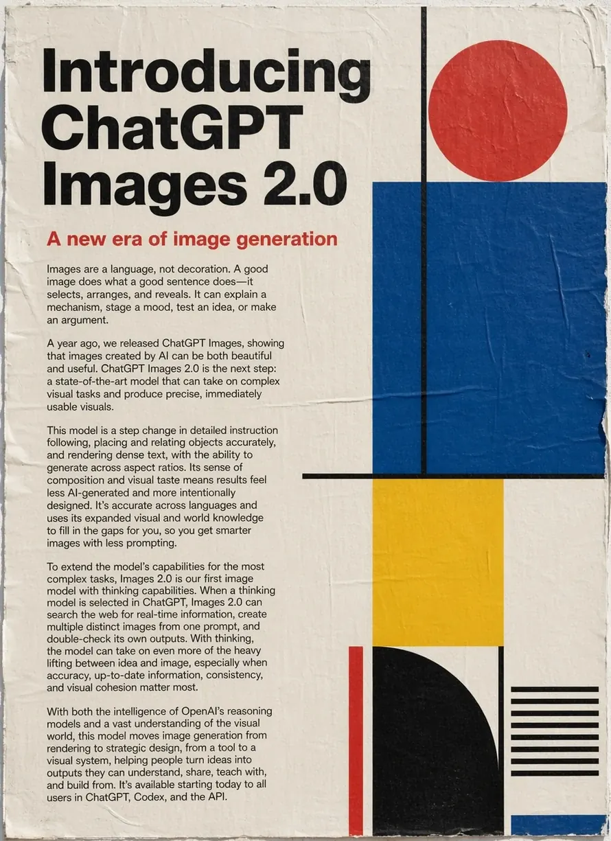ChatGPT Images 2.0 官方生成的编辑风海报
