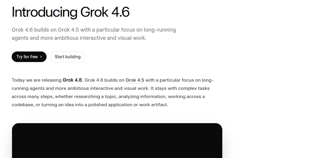 Grok 官方公告截图